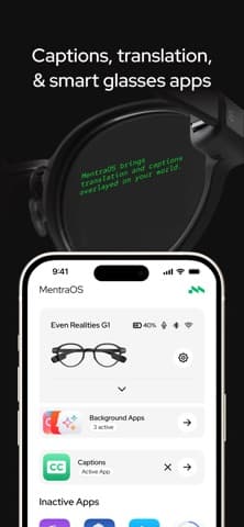Mentra - The Smart Glasses App screenshot 1